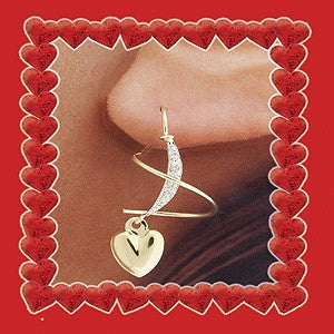 Heart & Diamond Earspirals Earrings