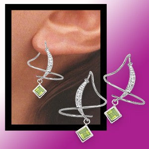Peridot & Diamond Earspirals Earrings