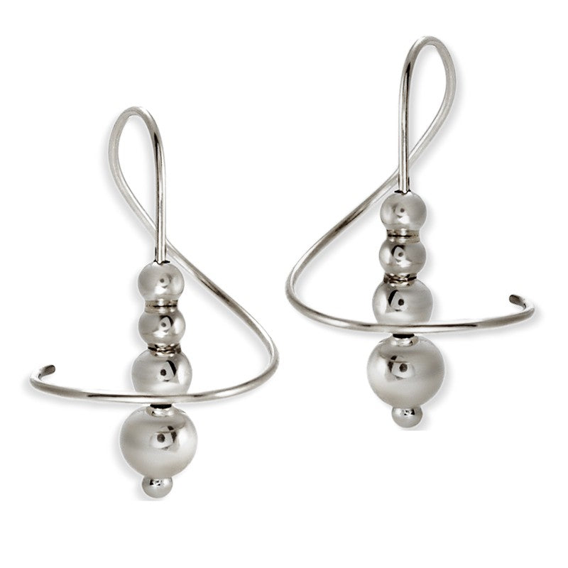 Tapered Beads Earspirals Earrings