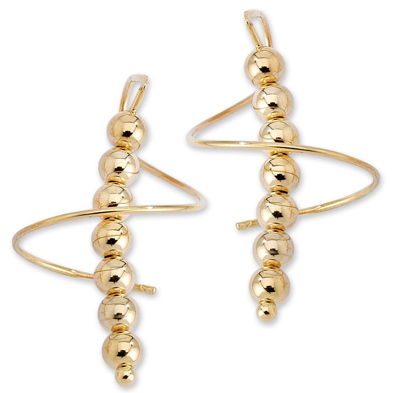 Polished Beads Earspirals Earrings