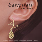Yellow Gold Puffed Teardrop Earspirals Earrings