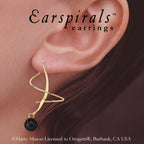Black Onyx Earspirals Earrings