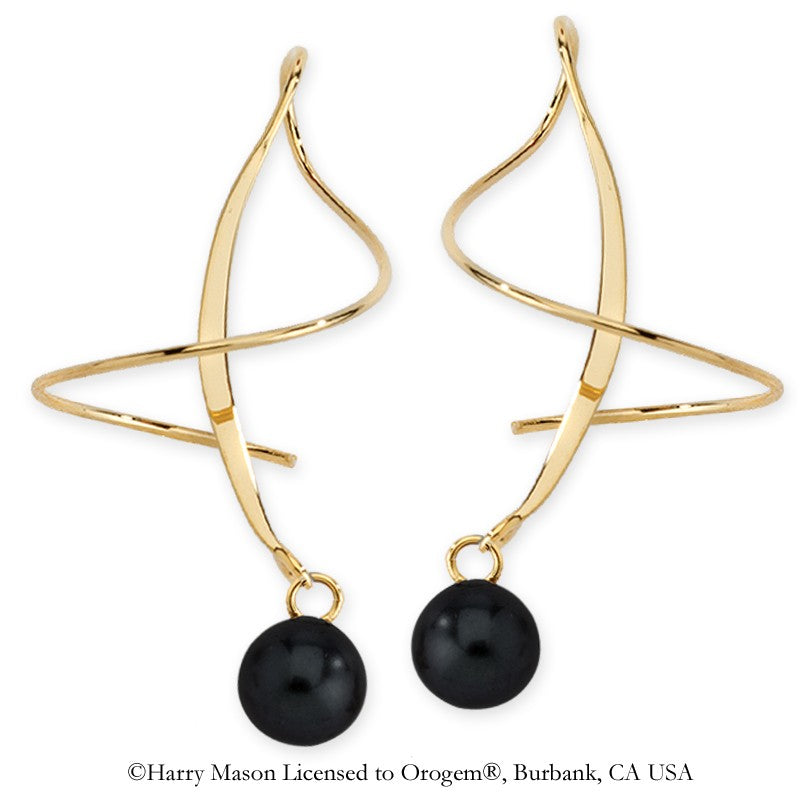 Black Onyx Earspirals Earrings
