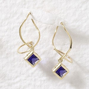 Tanzanite Dangle Earspirals Earrings
