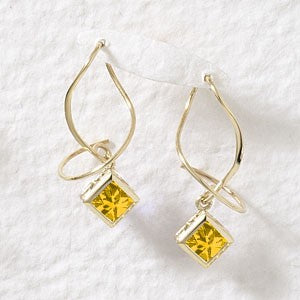 Citrine Dangle Earspirals Earrings