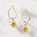 Citrine Dangle Earspirals Earrings