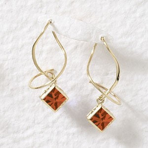 Garnet Dangle Earspirals Earrings