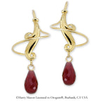 Garnet Earspirals Earrings
