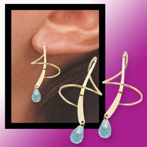 Blue Topaz Earspirals Earrings