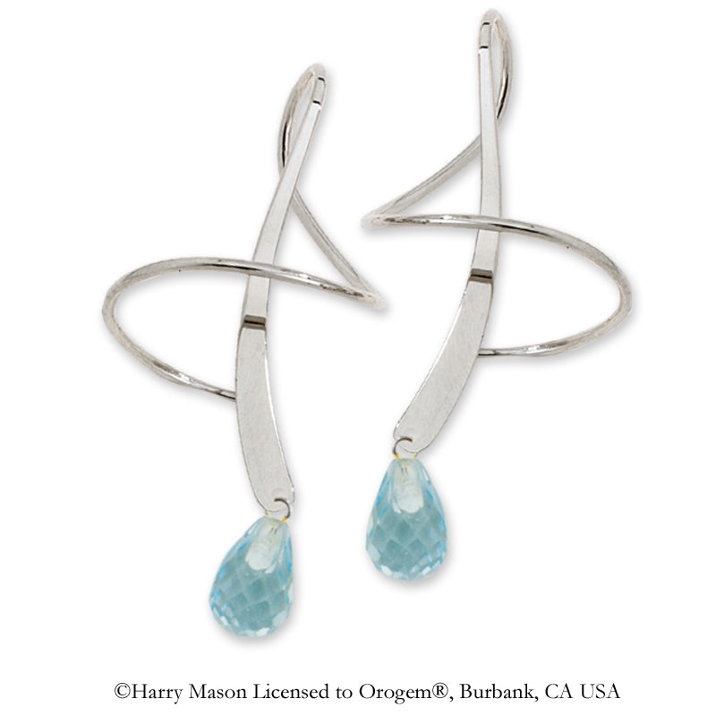 Blue Topaz Earspirals Earrings