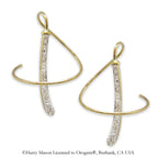 Diamond Earspirals Earrings 1/10th Carat Twt. Pave 14k Yellow Gold