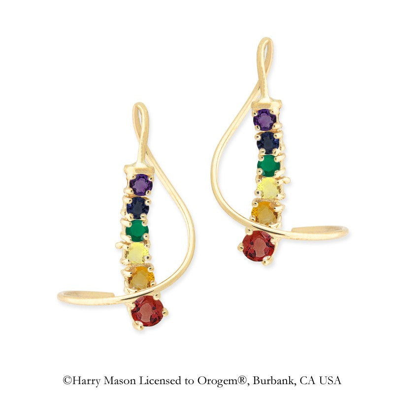 Multi-Color Gemstone Earspirals Earrings