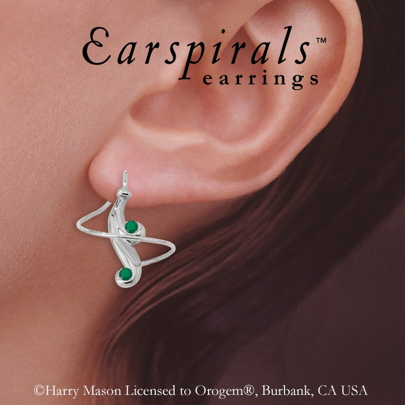Green Onyx Earspirals Earrings