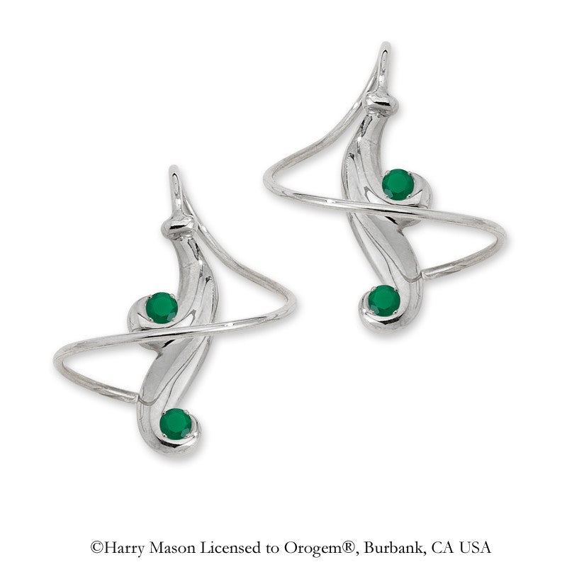 Green Onyx Earspirals Earrings