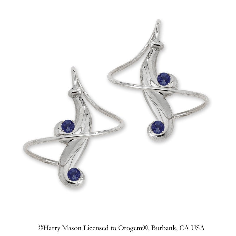 Blue Sapphire Earspirals Earrings