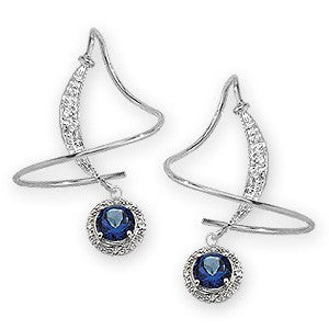 Passion Blue Earspirals Earrings