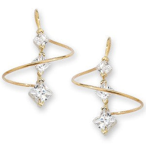 Cubic Zirconia Earspirals Earrings
