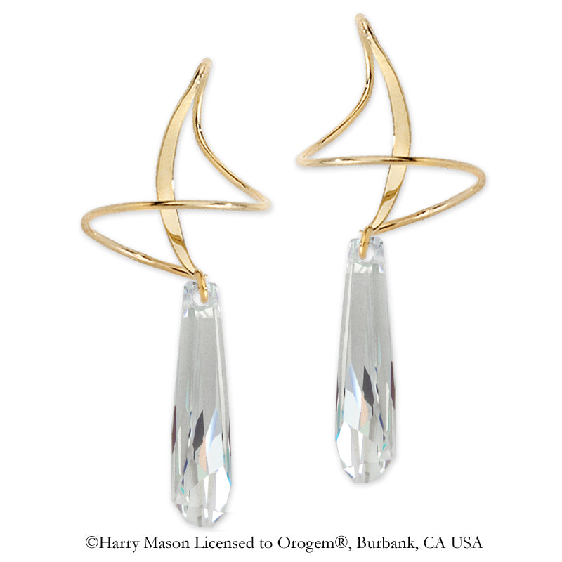 Amethyst and Cubic Zirconia Silver Ear Pin Earrings