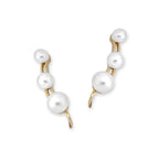 Pearl Graduating Ear Pin Earrings