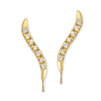 1/4 Carat Diamond Ear Pin Earrings 14k Yellow Gold 