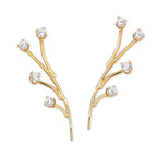 Diamond Ear Pin Earrings in 14k Gold