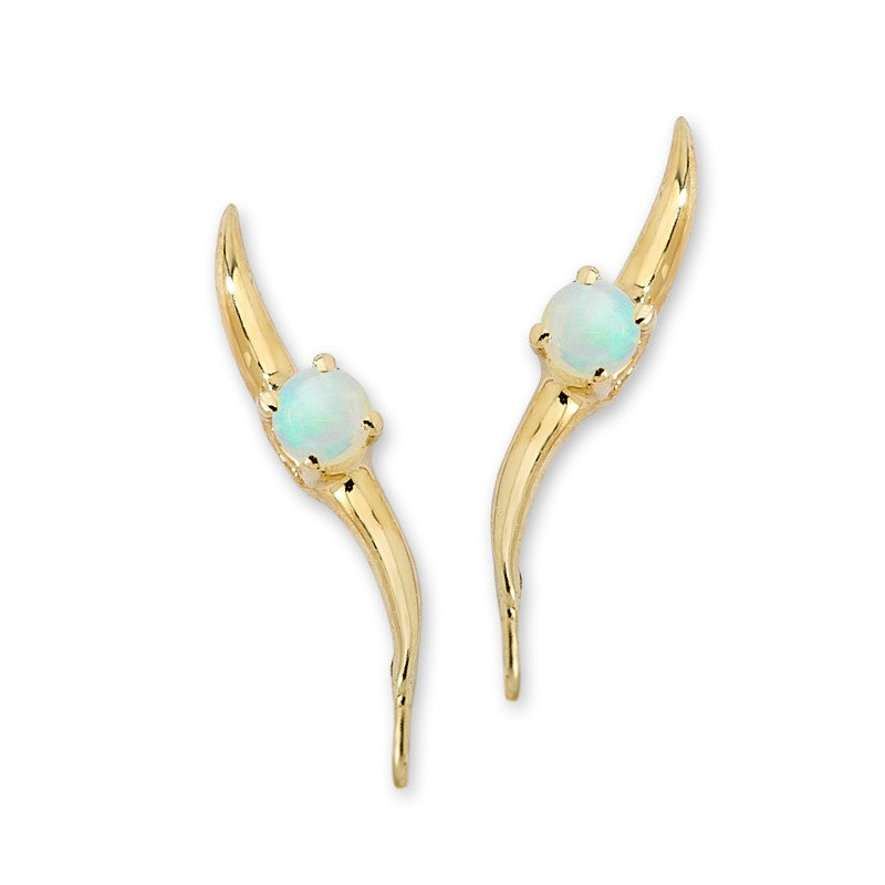 Opal/October Birthstone Ear Pin Earrings