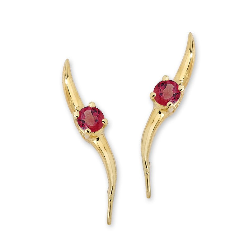 Ruby/July Birthstone Earpin Earrings