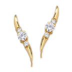 Diamond Ear Pin Earrings