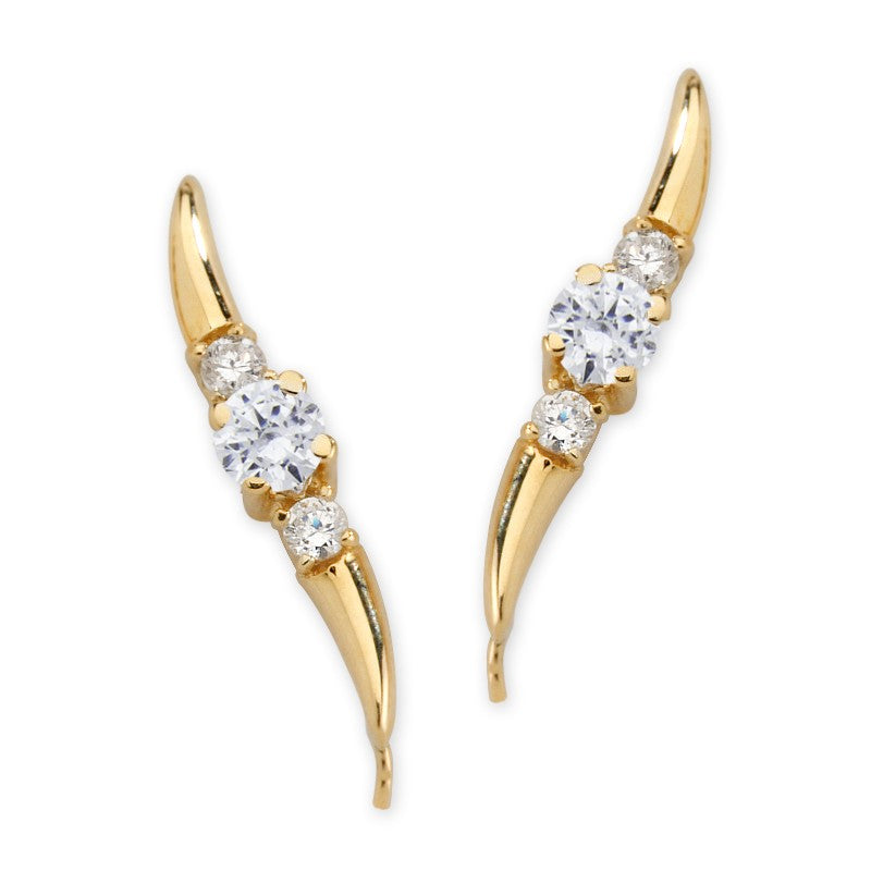 Diamond Ear Pin Earrings