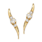 Princess Cubic Zirconia Ear Pin Earrings