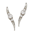 Princess Cubic Zirconia Ear Pin Earrings