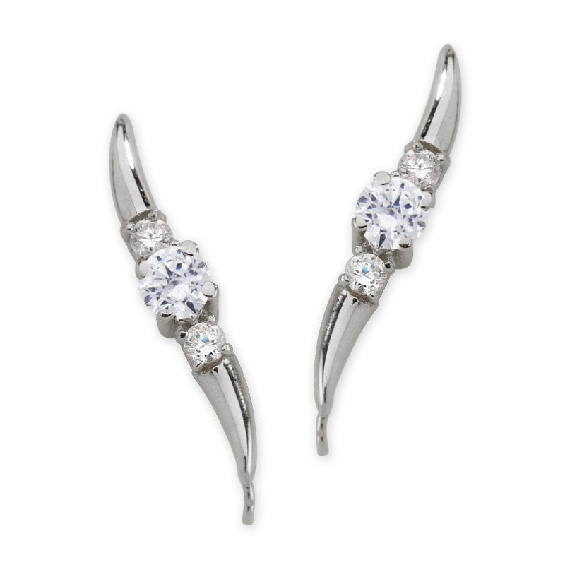 Diamond Ear Pin Earrings