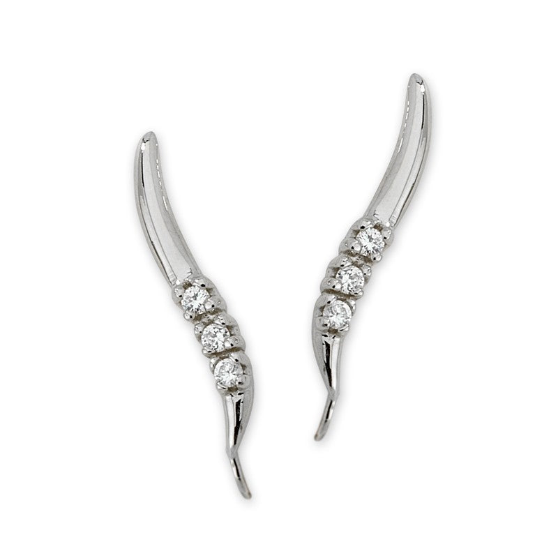 Diamond Ear Pin Earrings
