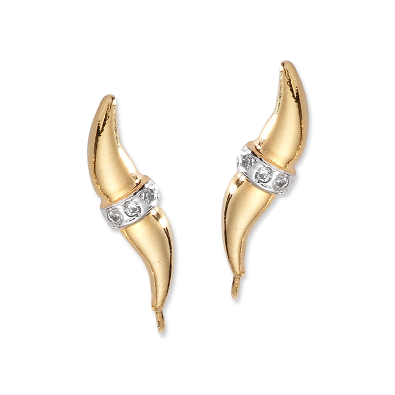 Diamond Ear Pin Earrings in 14k Yellow Gold