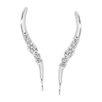 14k White Gold 0.48ct. Twt. Round Diamond Ear Pin Earrings