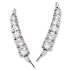 Graduated Cubic Zirconia Ear Pin Earrings