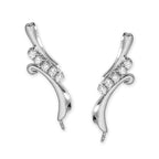 Diamond Ear Pin Earrings in 14k Yellow Gold 