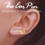 1/3ct. Twt. Diamond Scroll Tip Ear Pin Earrings 14k Yellow Gold