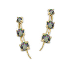 3-in-1 Mystic Topaz Ear Pin Earrings