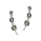 3-in-1 Mystic Topaz Ear Pin Earrings