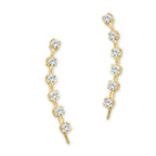 Diamond 6-in-1 Look Ear Pin Earrings in 14k Gold