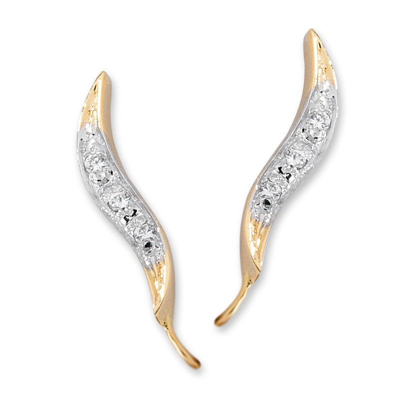 Diamond Ear Pin Earrings
