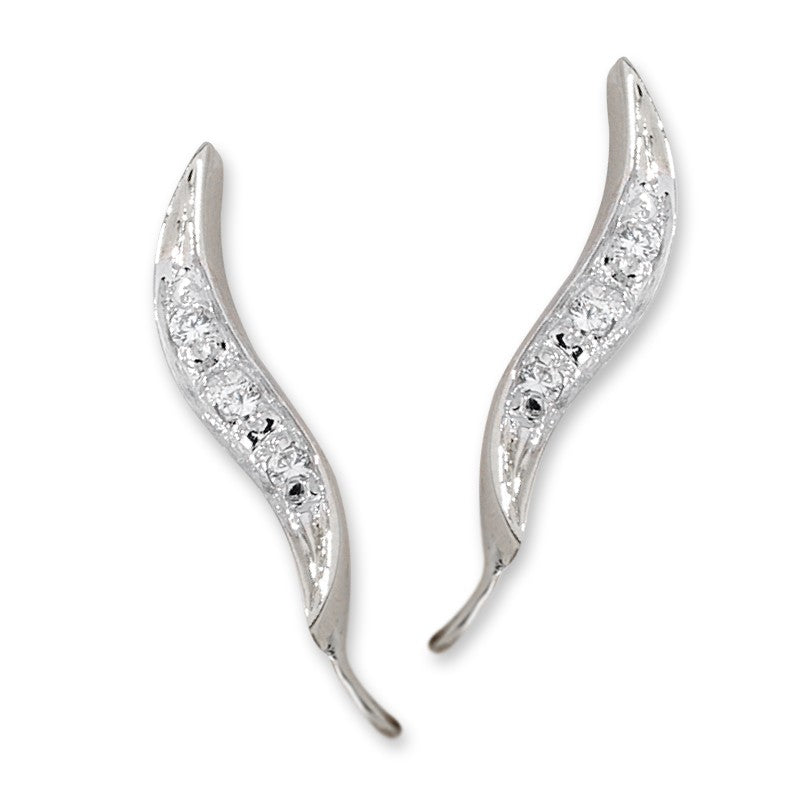 Diamond Ear Pin Earrings