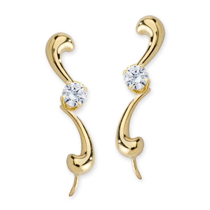 Diamond  Ear Pin Earrings