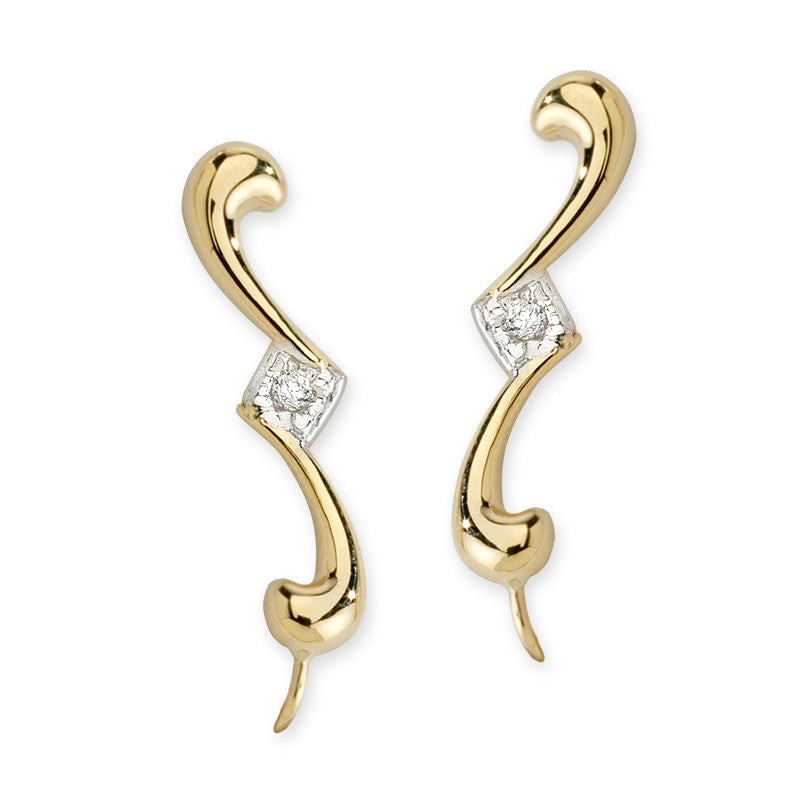Diamond  Ear Pin Earrings