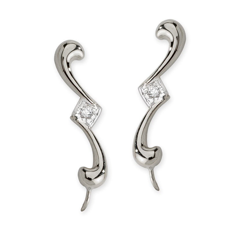 Diamond  Ear Pin Earrings