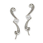 Diamond  Ear Pin Earrings