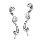 Diamond  Ear Pin Earrings