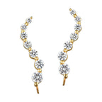 1 Carat Diamond Ear Pin Earrings 14k Yellow Gold