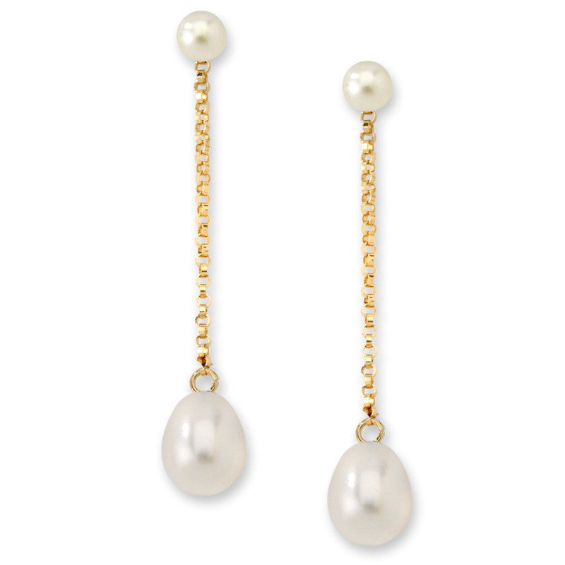 Freshwater Teardrop Pearl 14kt Gold Enhancer Earrings